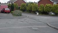 The end of Ashtree Rd